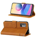 For Xiaomi Redmi Note 10 5G/Note 10T/Poco M3 Pro 5G Stitching Calf Texture Buckle Leather Phone Case(Yellow)