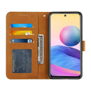 For Xiaomi Redmi Note 10 5G/Note 10T/Poco M3 Pro 5G Stitching Calf Texture Buckle Leather Phone Case(Yellow)