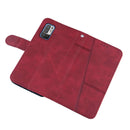 For Xiaomi Redmi Note 10 5G/Note 10T/Poco M3 Pro 5G Stitching Calf Texture Buckle Leather Phone Case(Red)