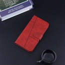 For Xiaomi Redmi Note 10 5G/Note 10T/Poco M3 Pro 5G Stitching Calf Texture Buckle Leather Phone Case(Red)