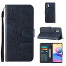 For Xiaomi Redmi Note 10 5G/Note 10T/Poco M3 Pro 5G Stitching Calf Texture Buckle Leather Phone Case(Blue)