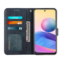 For Xiaomi Redmi Note 10 5G/Note 10T/Poco M3 Pro 5G Stitching Calf Texture Buckle Leather Phone Case(Blue)