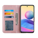 For Xiaomi Redmi Note 10 5G/Note 10T/Poco M3 Pro 5G Stitching Calf Texture Buckle Leather Phone Case(Pink)