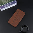 For Xiaomi Redmi Note 10 5G/Note 10T/Poco M3 Pro 5G Stitching Calf Texture Buckle Leather Phone Case(Brown)