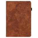 Peacock Embossed Pattern TPU + PU Leather Smart Tablet Case with Sleep / Wake-up For iPad 10.2 2019 / Pro 10.5 inch(Brown)