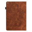 Peacock Embossed Pattern TPU + PU Leather Smart Tablet Case with Sleep / Wake-up For iPad 10.2 2019 / Pro 10.5 inch(Brown)