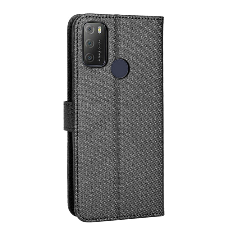 For Alcatel 1S 2021 / 3L 2021 / TCL 20E / 20Y Diamond Texture Leather Phone Case(Black)