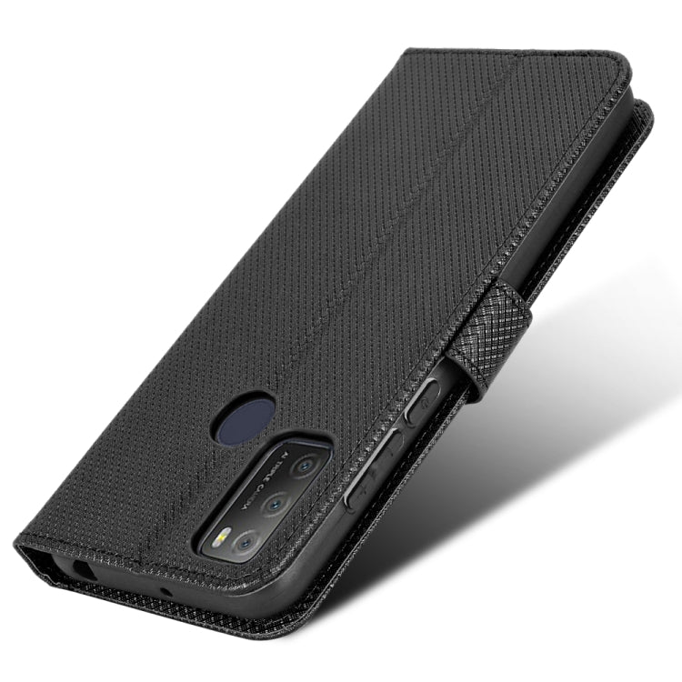 For Alcatel 1S 2021 / 3L 2021 / TCL 20E / 20Y Diamond Texture Leather Phone Case(Black)
