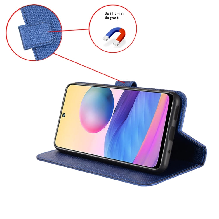 For Alcatel 1S 2021 / 3L 2021 / TCL 20E / 20Y Diamond Texture Leather Phone Case(Blue)
