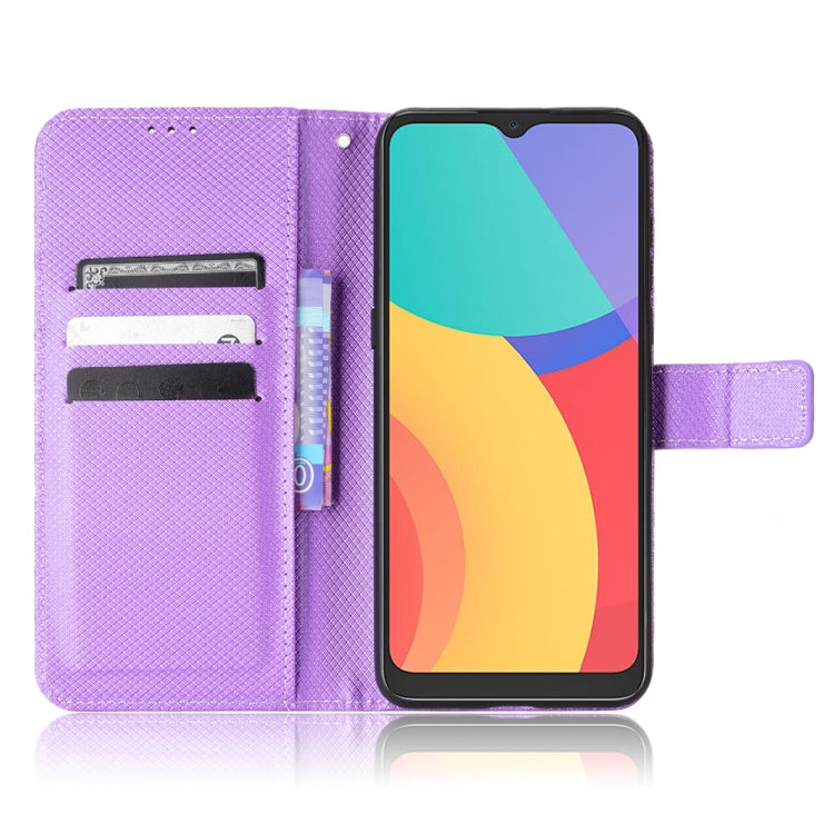 For Alcatel 1S 2021 / 3L 2021 / TCL 20E / 20Y Diamond Texture Leather Phone Case(Purple)