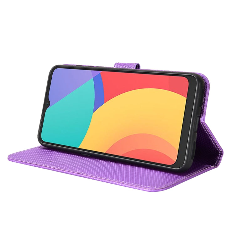 For Alcatel 1S 2021 / 3L 2021 / TCL 20E / 20Y Diamond Texture Leather Phone Case(Purple)