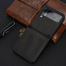 For Samsung Galaxy Z Flip3 5G Diamond Texture Leather Phone Case(Black)