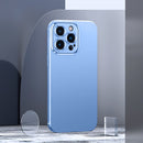 Metal Lens Liquid Silicone Phone Case For iPhone 13(Blue)