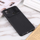 For OPPO A15 / A15s Litchi Texture Sliding Camshield TPU Phone Case(Black)