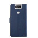For Asus Zenfone 6 ZS630KL Ultra-thin Voltage Side Buckle PU + TPU Leather Phone Case(Blue)