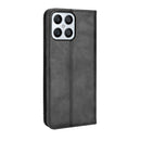 For Honor X8 Magnetic Buckle Retro Texture Leather Phone Case(Black)