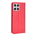 For Honor X8 Magnetic Buckle Retro Texture Leather Phone Case(Red)
