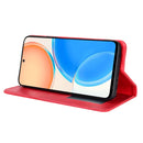 For Honor X8 Magnetic Buckle Retro Texture Leather Phone Case(Red)