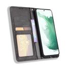 For Samsung Galaxy S22 5G Magnetic Buckle Retro Texture Leather Phone Case(Black)