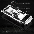 For Google Pixel 7 Shockproof TPU + PC Phone Case with Holder(Silver)