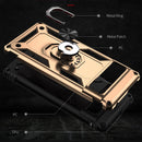 For Google Pixel 7 Shockproof TPU + PC Phone Case with Holder(Gold)
