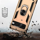 For Google Pixel 7 Shockproof TPU + PC Phone Case with Holder(Gold)