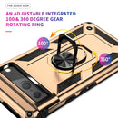 For Google Pixel 7 Shockproof TPU + PC Phone Case with Holder(Gold)