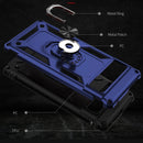 For Google Pixel 7 Shockproof TPU + PC Phone Case with Holder(Blue)