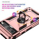 For Google Pixel 7 Shockproof TPU + PC Phone Case with Holder(Rose Gold)