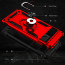 For Google Pixel 7 Shockproof TPU + PC Phone Case with Holder(Red)