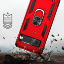 For Google Pixel 7 Shockproof TPU + PC Phone Case with Holder(Red)