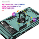 For Google Pixel 7 Shockproof TPU + PC Phone Case with Holder(Dark Green)