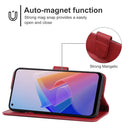 Leather Phone Case For OPPO Reno7 Lite(Red)