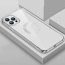 9D Electroplated Edge Lens Film Clear PC + TPU Shockproof Case For iPhone 13 Pro(Transparent)