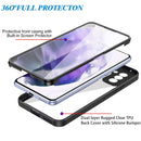 For Samsung Galaxy S22 5G Acrylic + TPU 360 Degrees Full Coverage Shockproof Phone Case(Blue)