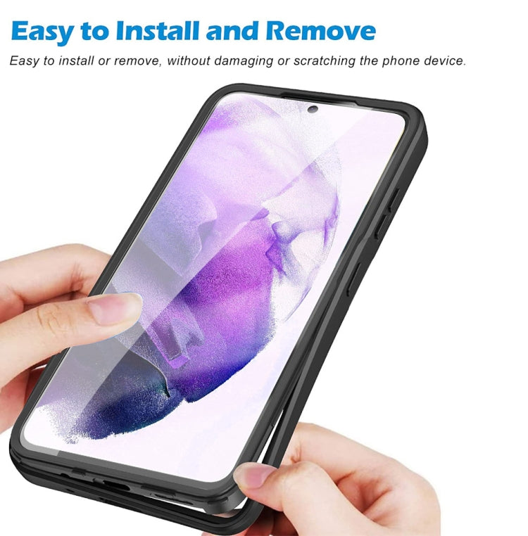 For Samsung Galaxy S22 5G Acrylic + TPU 360 Degrees Full Coverage Shockproof Phone Case(Blue)