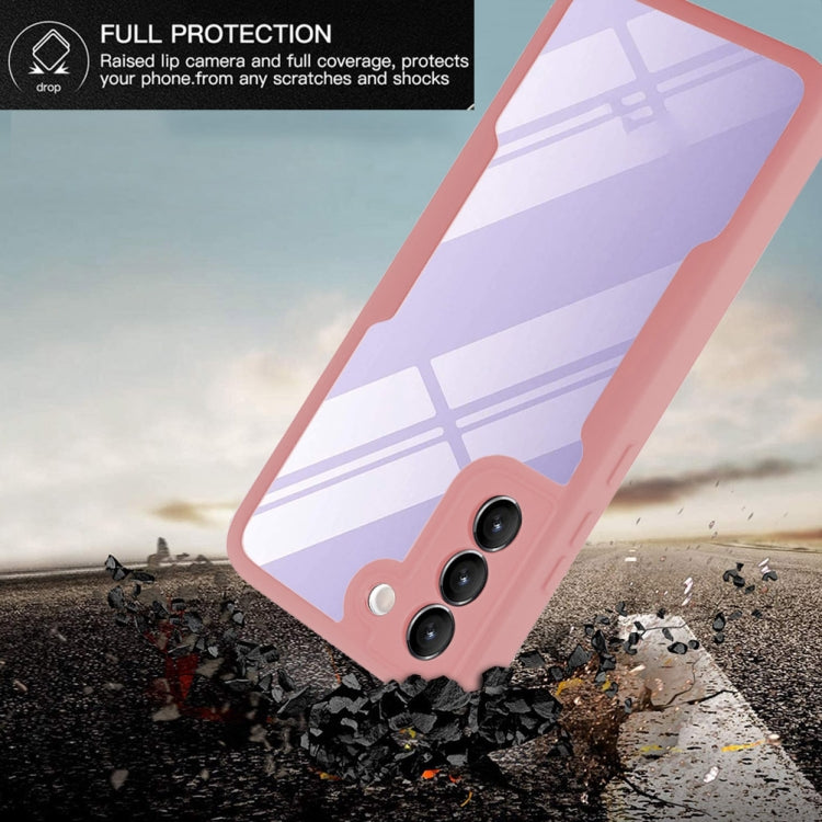 For Samsung Galaxy S22 5G Acrylic + TPU 360 Degrees Full Coverage Shockproof Phone Case(Blue)
