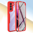 For Samsung Galaxy S22 5G Acrylic + TPU 360 Degrees Full Coverage Shockproof Phone Case(Red)