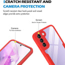 For Samsung Galaxy S22 5G Acrylic + TPU 360 Degrees Full Coverage Shockproof Phone Case(Red)