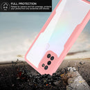 For Samsung Galaxy A21s Acrylic + TPU 360 Degrees Full Coverage Shockproof Phone Case(Pink)
