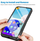 For Samsung Galaxy A21s Acrylic + TPU 360 Degrees Full Coverage Shockproof Phone Case(Black)