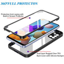 For Samsung Galaxy A21s Acrylic + TPU 360 Degrees Full Coverage Shockproof Phone Case(Red)