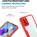 For Samsung Galaxy A21s Acrylic + TPU 360 Degrees Full Coverage Shockproof Phone Case(Red)
