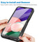 For Samsung Galaxy A22 4G Acrylic + TPU 360 Degrees Full Coverage Shockproof Phone Case(Black)