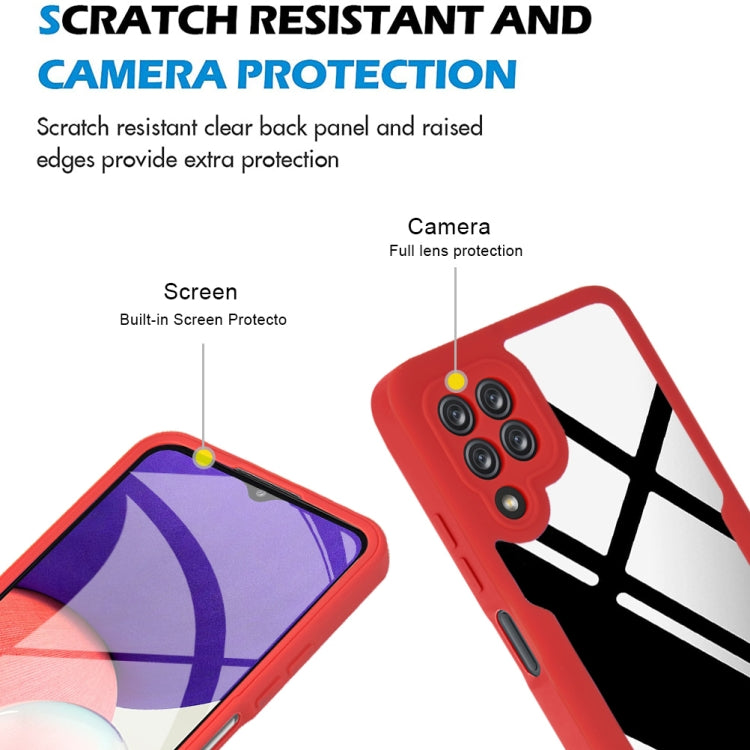 For Samsung Galaxy A22 4G Acrylic + TPU 360 Degrees Full Coverage Shockproof Phone Case(Black)