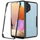 For Samsung Galaxy A32 4G Acrylic + TPU 360 Degrees Full Coverage Shockproof Phone Case(Black)
