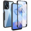 For OPPO A16 / A55 5G Acrylic + TPU 360 Degrees Full Coverage Shockproof Phone Case(Black)