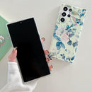 For Samsung Galaxy S22 Ultra 5G Laser Flower TPU Phone Case(Pink Flower)