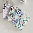 For Samsung Galaxy S22 Ultra 5G Laser Flower TPU Phone Case(Pink Flower)