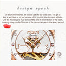 JIN SHI DUN 8831 Women Fashion Diamond Hollowed Waterproof Ceramic Mechanical Watch(White)